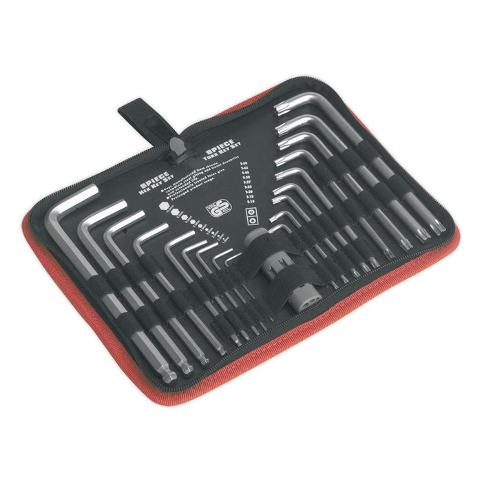 Sealey TRX-Star & Ball-End Hex Key Set 19pc Long AK7157 Sealey - Dynamic Drive