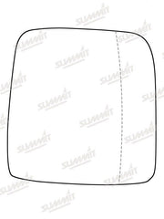 Summit Heated Base Plate With Commercial Mirror Glass fits & Integrated Lower Blind Spot Vauxhall Vivaro 14 on RHS Summit - Dynamic Drive
