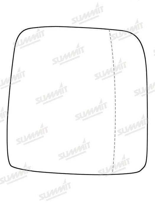Summit Heated Base Plate With Commercial Mirror Glass fits & Integrated Lower Blind Spot Vauxhall Vivaro 14 on RHS Summit - Dynamic Drive