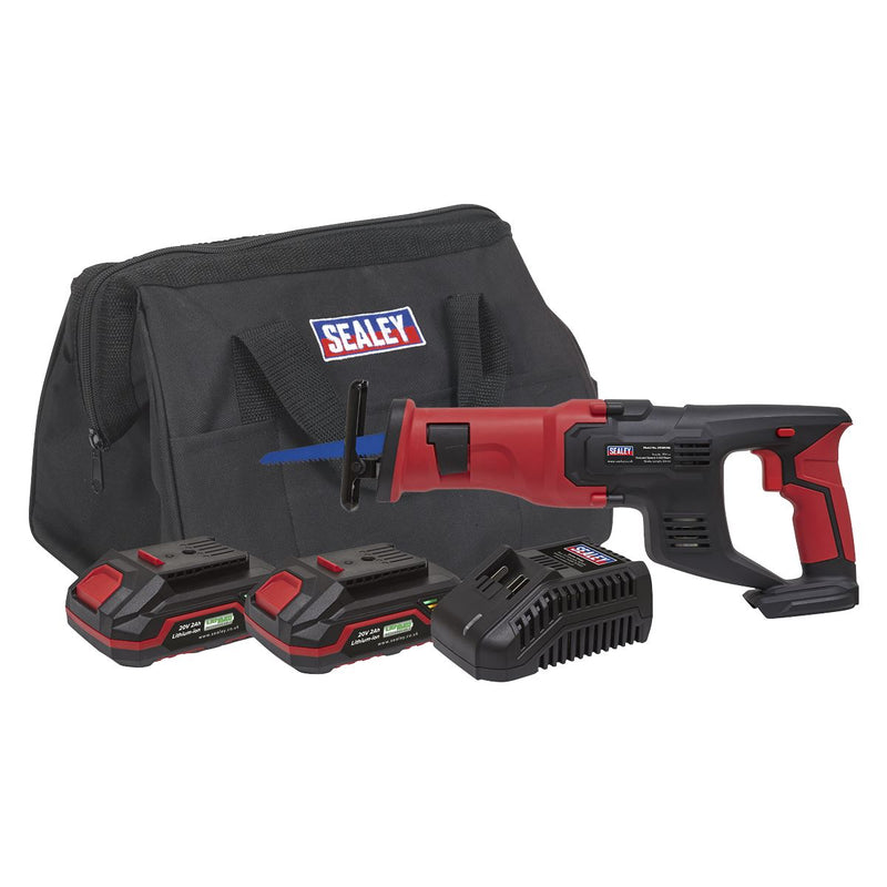Sealey Cordless Reciprocating Saw Kit 20V SV20 Series 2 Batteries CP20VRSKIT Sealey - Dynamic Drive