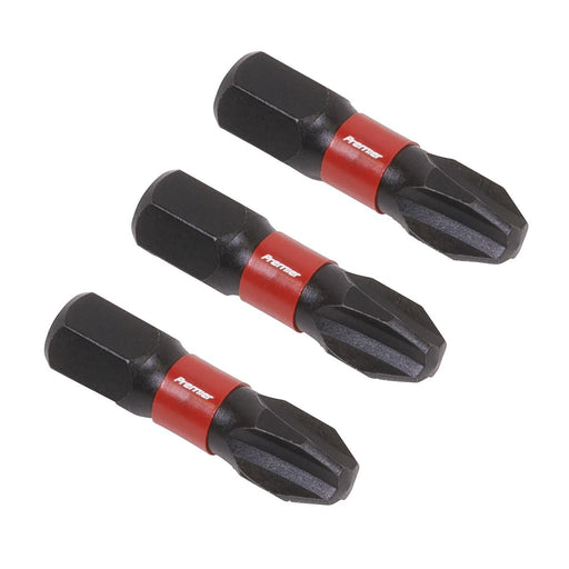 Sealey Phillips #3 Impact Power Tool Bits 25mm 3pc AK8206 Sealey - Dynamic Drive