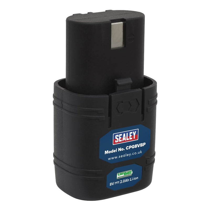 Sealey Power Tool Battery 8V 2Ah Lithium-ion for CPG8V CPG8VBP Sealey - Dynamic Drive