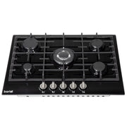 Baridi Gas Hob with 5 Cooking Zones 70cm - Black DH228 Baridi - Dynamic Drive
