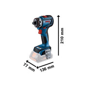 Bosch GSR 18V-90 FC Pro FlexiClick Drill Driver + 2 Attachments in Case 18V Bare Unit Bosch - Dynamic Drive
