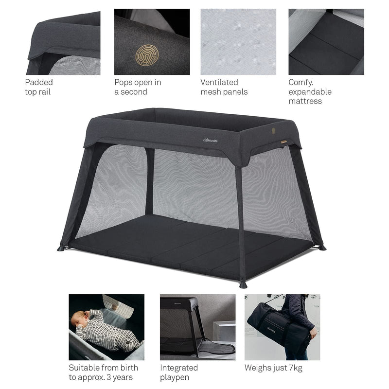 Micralite Sleep+Go Travel Cot 0 Silver Cross - Dynamic Drive
