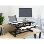 Dellonda 71cm Adjustable-Height Standing Desk Riser 15kg Capacity DH14 Dellonda - Dynamic Drive