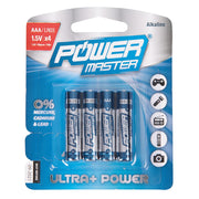 Powermaster AAA Super Alkaline Battery LR03 4pk 4pk PowerMaster - Dynamic Drive