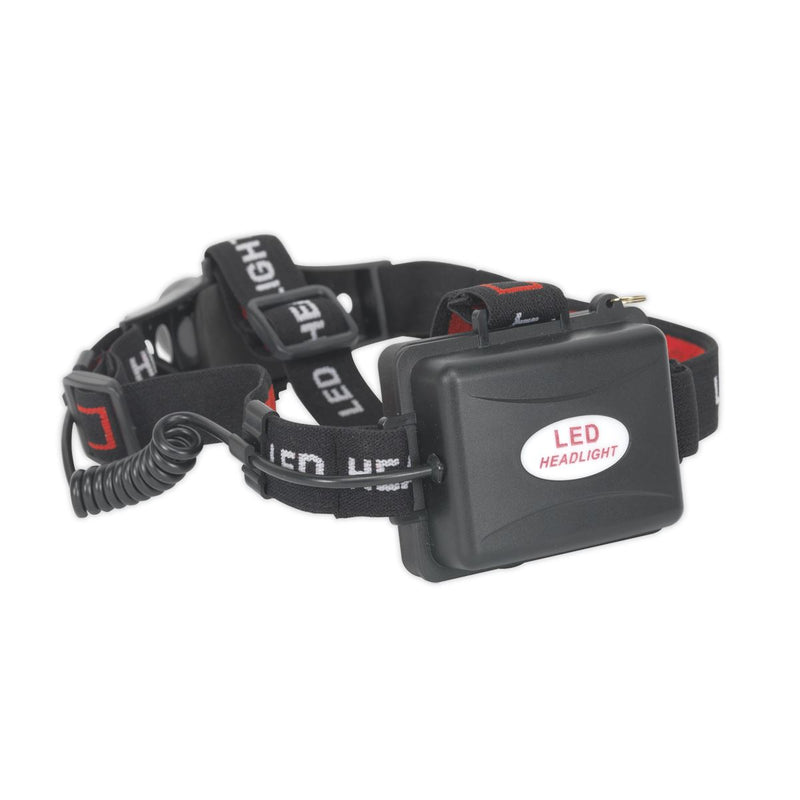 Sealey Head & Hat Torch 3W SMD LED 3 x AAA Cell HT103LED Sealey - Dynamic Drive
