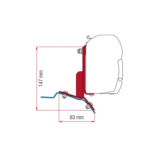 Fiamma Adapter Kit Ford Custom Fiamma - Dynamic Drive