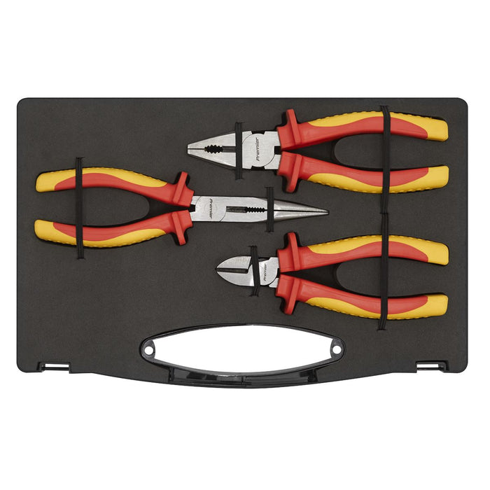Sealey Pliers Set 3pc VDE Approved Sealey  - Dynamic Drive