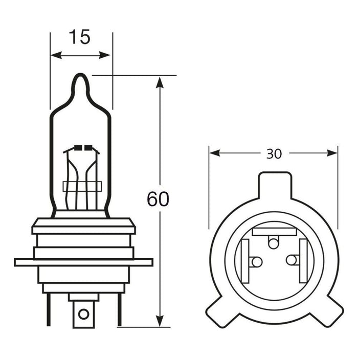 Ring Automotive R962 P30t-40 0488 Halogen Headlamp, 12 V, 55/40 W Ring Automotive - Dynamic Drive