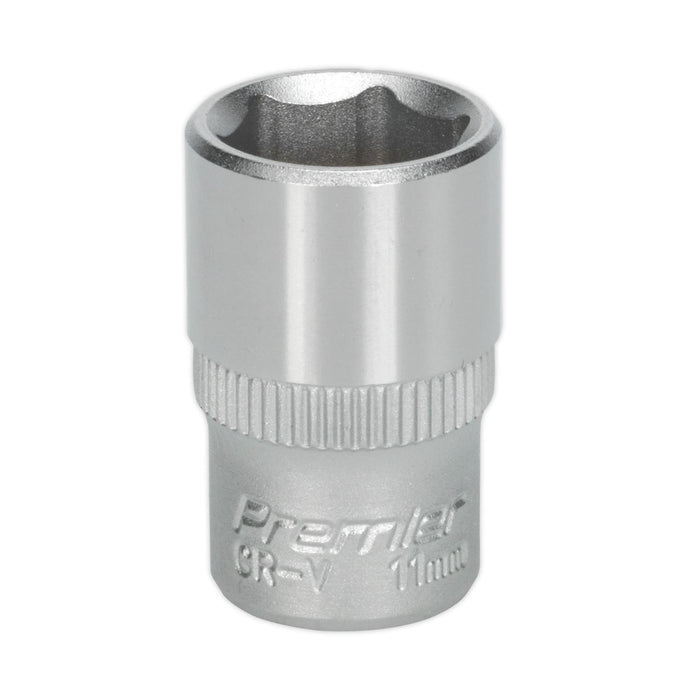 Sealey WallDrive Socket 11mm 1/4"Sq Drive S1411 Sealey - Dynamic Drive