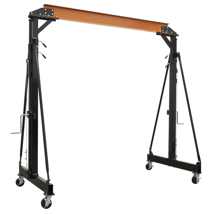 Sealey Portable Lifting Gantry Crane Adjustable 2 Tonne & Hoist Combo SG2000KIT Sealey - Dynamic Drive