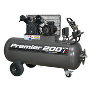 Sealey Air Compressor 200L Belt Drive 3hp with Front Control Panel 415V 3ph Sealey - Dynamic Drive