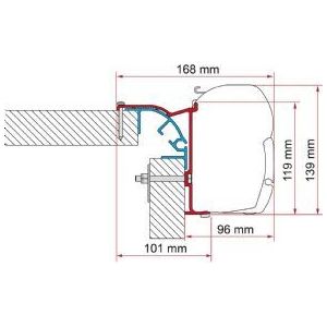 Fiamma F45 Adapter Kit Bailey Mk2 98655-946 Fiamma - Dynamic Drive