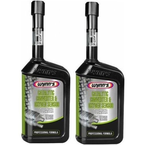 2x Wynns 25692 Catalytic Converter & Oxygen Sensor Cleaner 500ml Black Bottle Wynns - Dynamic Drive