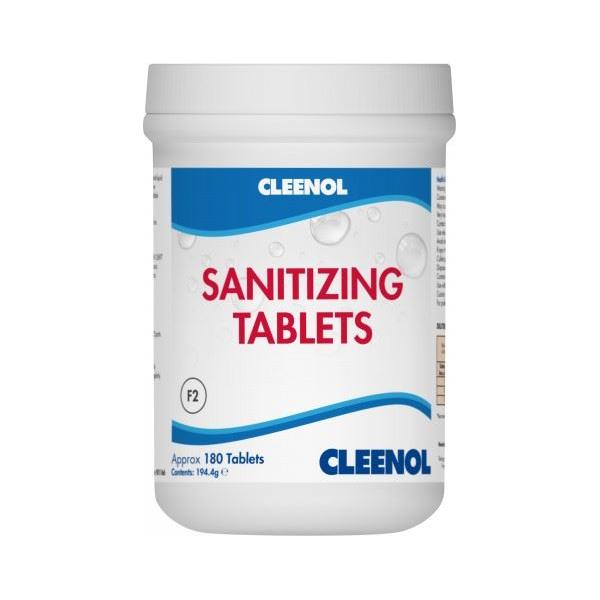 Cleenol Water Sanitising Tablets - Tub of 180 Ideal for Home Camping Motorhome Caravan Cleenol - Dynamic Drive