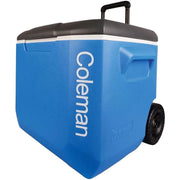 Coleman Blue 60QT Tricolour Wheeled Camping Cooler Coleman - Dynamic Drive