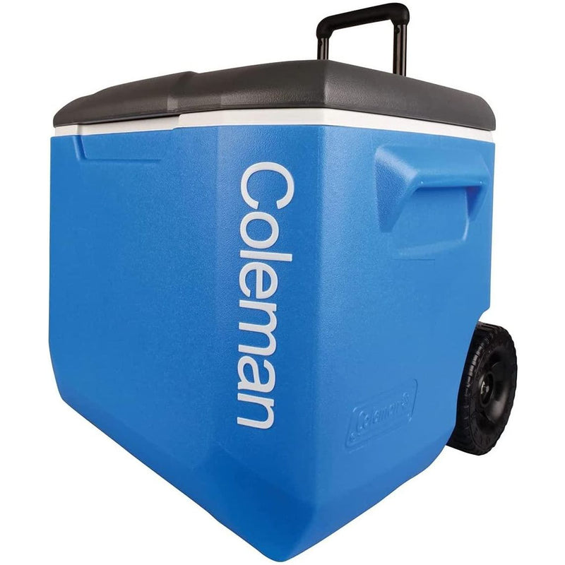 Coleman Blue 60QT Tricolour Wheeled Camping Cooler Coleman - Dynamic Drive