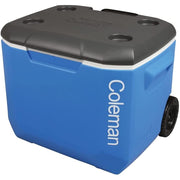 Coleman Blue 60QT Tricolour Wheeled Camping Cooler Coleman - Dynamic Drive