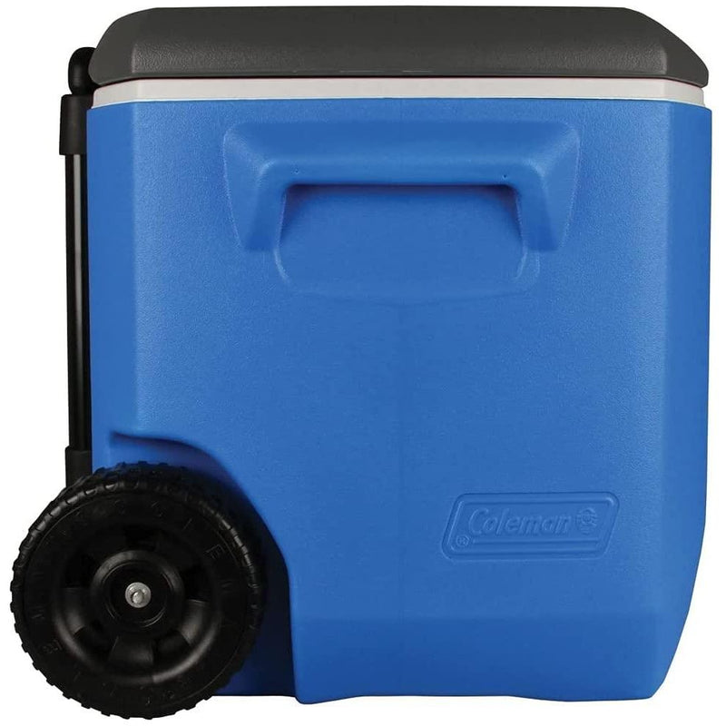Coleman Blue 60QT Tricolour Wheeled Camping Cooler Coleman - Dynamic Drive
