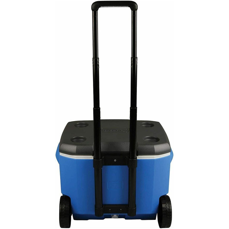 Coleman Blue 60QT Tricolour Wheeled Camping Cooler Coleman - Dynamic Drive