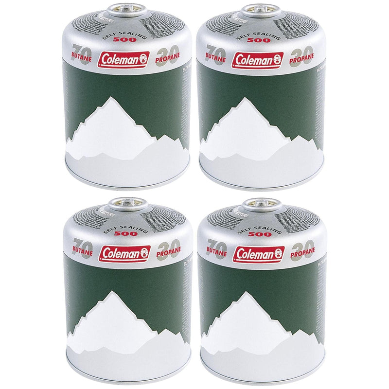 Coleman C500 Gas Cartridge Butane Propane Mix Self Sealing Screw Thread 4 Pack Coleman - Dynamic Drive