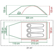 Coleman Darwin 3+ Tent 3 Berth Coleman - Dynamic Drive
