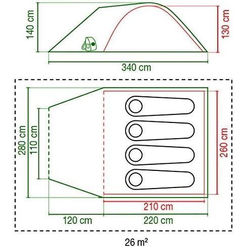 Coleman Kobuk Valley 4+ Person Green Tent Coleman - Dynamic Drive