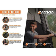Vango Cove Air Mid III Drive Away Awning Ducato Boxer Transit Sprinter Campervan Vango - Dynamic Drive