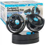 Cyclone II oscillating fan compact & quiet 12v car motorhome camper caravan Streetwize - Dynamic Drive
