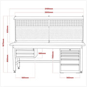 Sealey 2.1m Complete Industrial Workstation & Cabinet Combo API2100COMB02 Sealey - Dynamic Drive