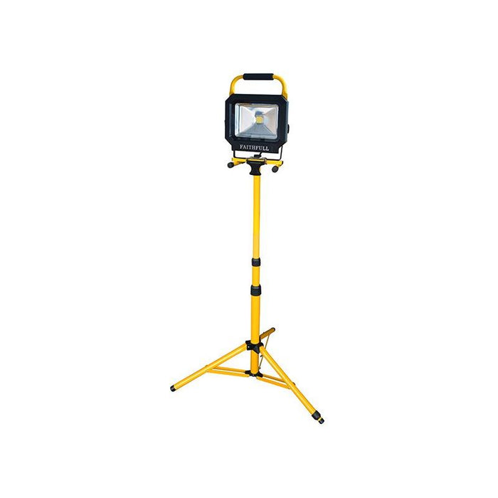 Faithfull Power Plus COB LED Single Pod Tripod Sitelight 30W 2100 Lumens 110V Faithfull Power Plus - Dynamic Drive