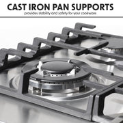 Baridi Gas Hob with 4 Cooking Zones 60cm - Stainless Steel DH225 Baridi - Dynamic Drive