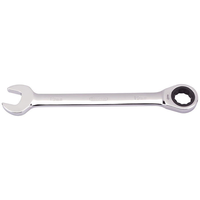 Draper Metric Ratcheting Combination Spanner, 19mm 31018 Draper - Dynamic Drive