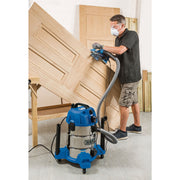 Draper 230V Wet and Dry Vacuum Cleaner with Stainless Steel Tank and Integrated Draper - Dynamic Drive