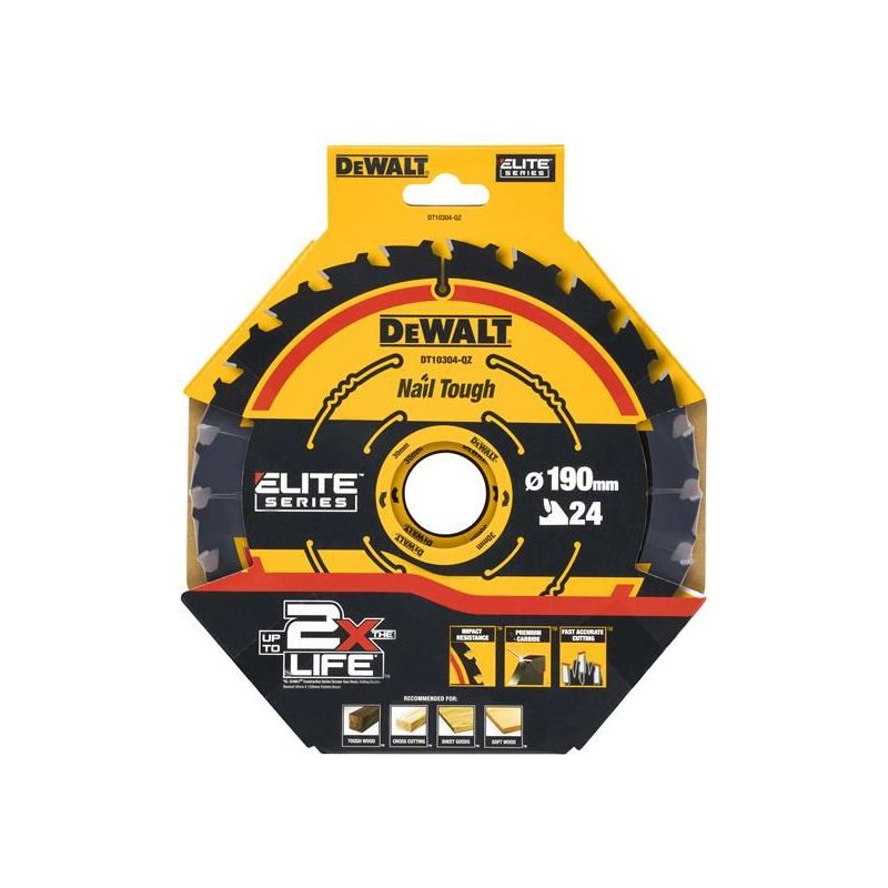 Dewalt Power Tools ELITE™ Series Framing Circular Saw Blade 190 x 30mm x 24T DeWALT Power Tools - Dynamic Drive