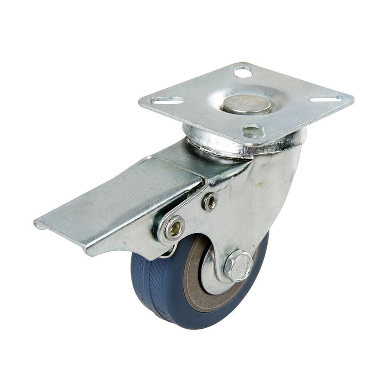 Fixman Braked Swivel Rubber Castor 50mm 50kg Fixman - Dynamic Drive