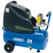Draper Direct Drive Oil Free Air Compressor, 24L, 1.1kW 24978 Draper - Dynamic Drive