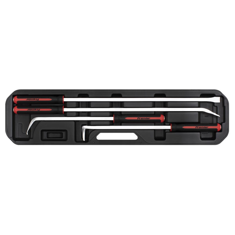 Sealey Pry Bar Set 4pc Heavy-Duty with Hammer Cap AK9100 Sealey - Dynamic Drive