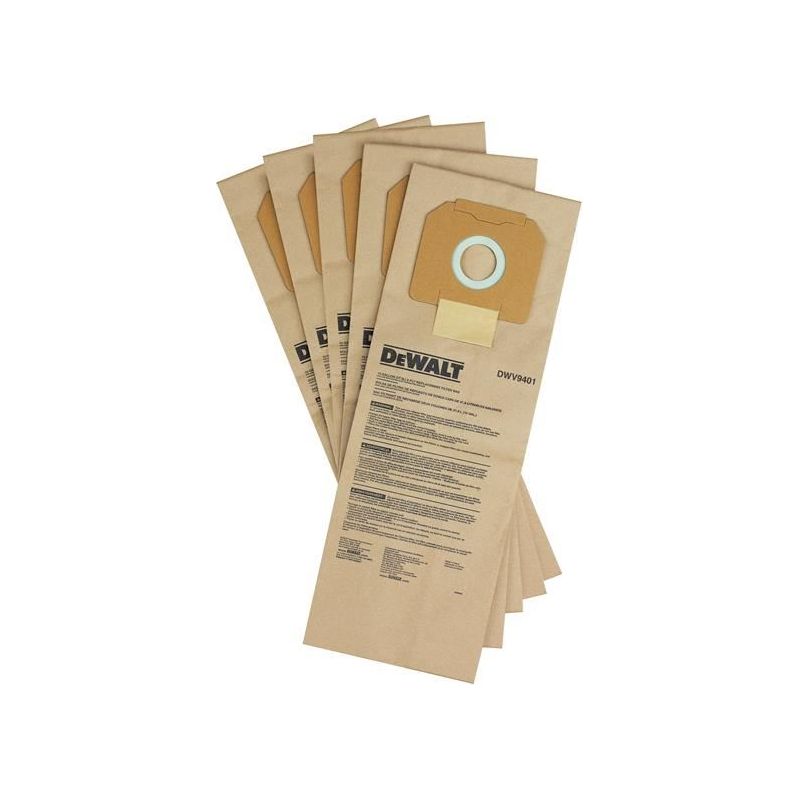 Dewalt Power Tools DWV9401 Paper Dust Bag (Pack 5) DeWALT Power Tools - Dynamic Drive