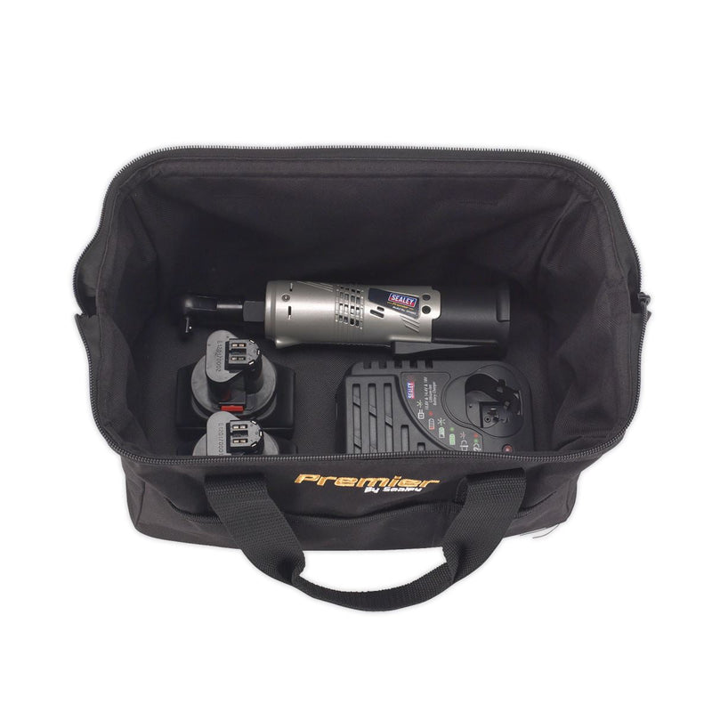 Sealey Cordless Ratchet Wrench 3/8"Sq Dr 14.4V 2Ah Li-ion-2 Batts CP6002 Sealey - Dynamic Drive