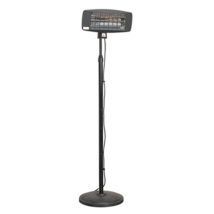 Sealey Infrared Quartz Patio Heater 2000W Telescopic Floor Stand IFSH2003 Sealey  - Dynamic Drive