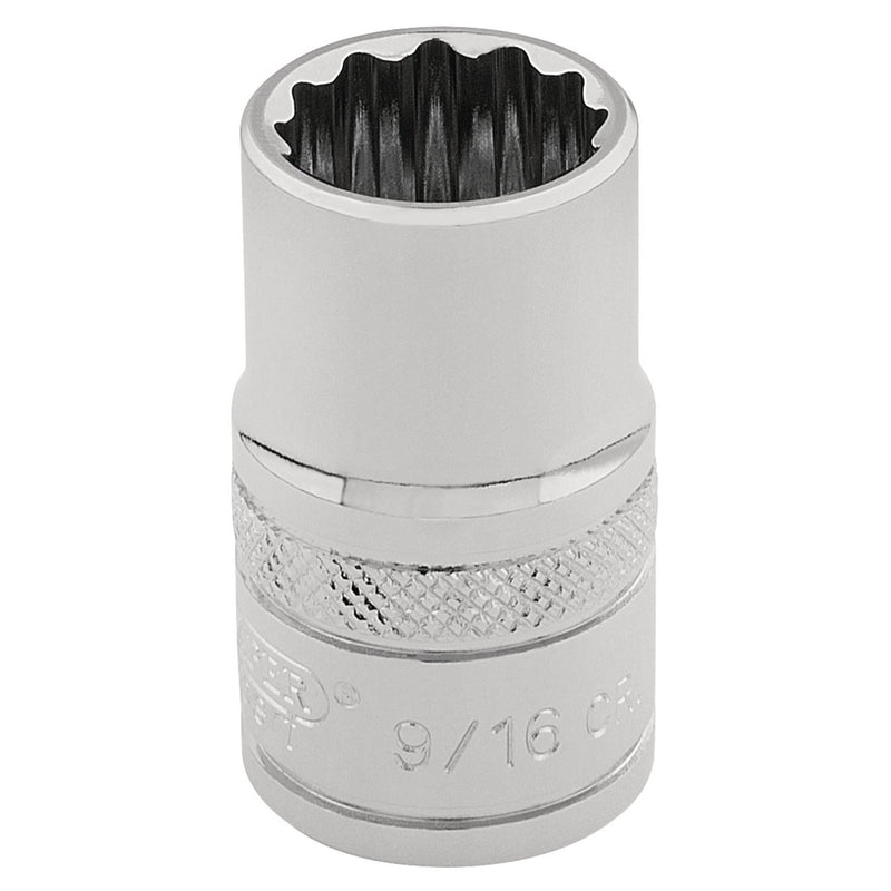 Draper HI-TORQ 12 Point Socket, 3/8" Sq. Dr., 9/16" 49457 Draper - Dynamic Drive
