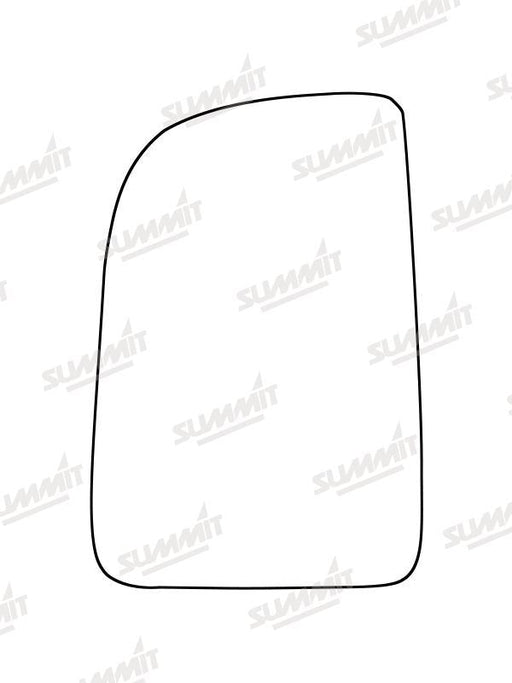 Summit Stick-On Commercial Mirror Glass fits Mercedes Sprinter 18 on LHS (Suitable for short arm mirrors) Summit - Dynamic Drive