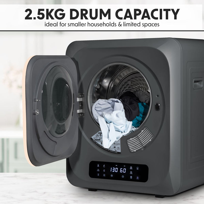 Baridi Tabletop Tumble Dryer with Digital Controls 2.5kg Capacity - Black Baridi - Dynamic Drive