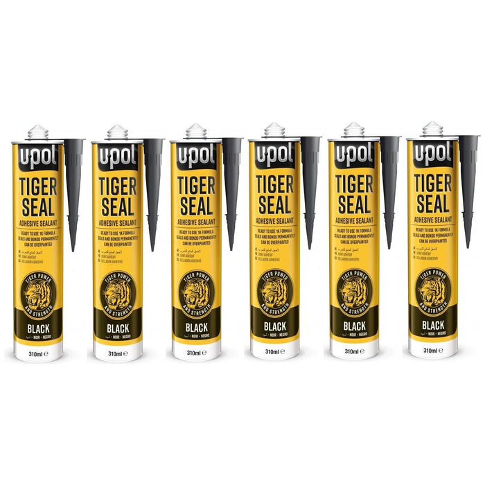 6x Upol Tiger Seal Black 310ml Polyurethane Adhesive Sealant TIG/NB New U-POL UPOL - Dynamic Drive