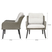 Dellonda Buxton Rattan Wicker Outdoor Chair Set 2pc DG79 Dellonda - Dynamic Drive