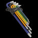 Sealey TWIN PACK EXTRA LONG Ball-End Allen Hex Key & TORX TRX Star Set Coloured Sealey  - Dynamic Drive