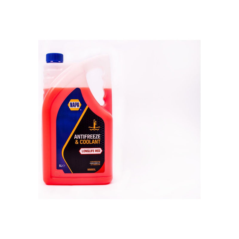 NAPA Red Antifreeze & Coolant Concentrate 5L Long Life Hi Spec 5 Litre NAPA - Dynamic Drive